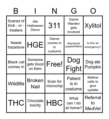 DAE Spooky Halloween Bingo Card