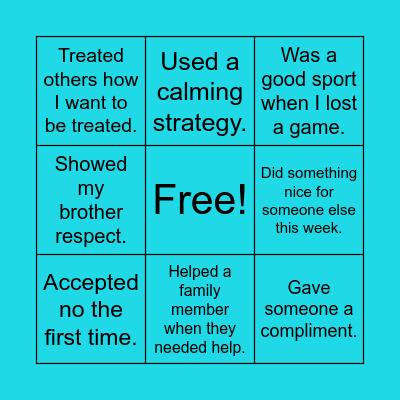 Feel Good Bingo Card