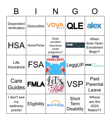 2024 OPEN ENROLLMENT Bingo Card
