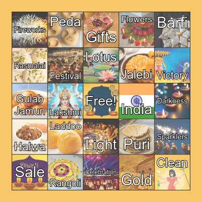 Diwali BINGO Card