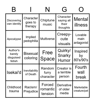Modern Media Bingo Card