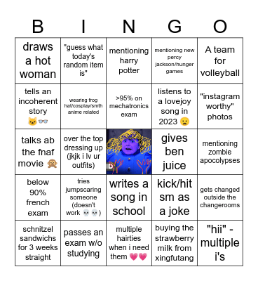 violet x victor 🥶🥶 Bingo Card