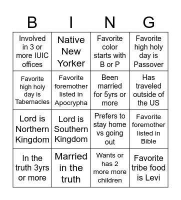 Get to Know You-CT Officer Wives Bingo Card