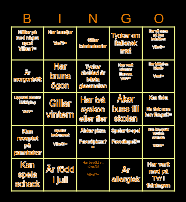 TAC-O-LOVS BINGO Card