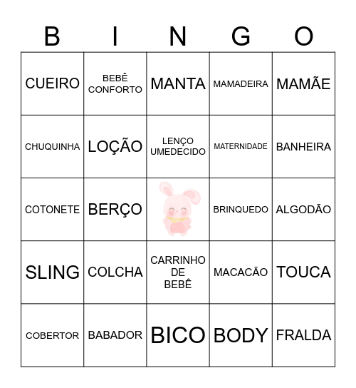 CHÁ DE BEBÊ- OLIVIA Bingo Card