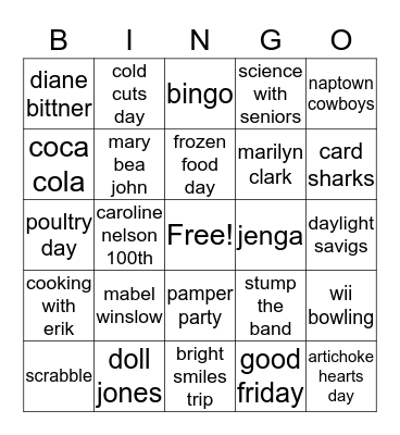 march  Bingo Card