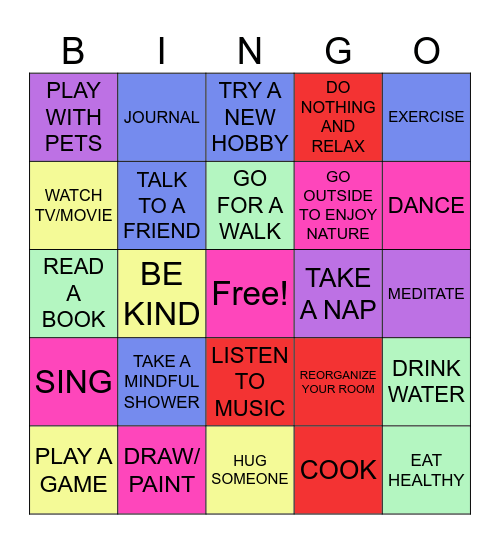 SELF CARE BINGO Card