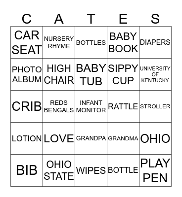 WELCOME HARRISON Bingo Card