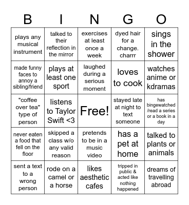 Bingo Card