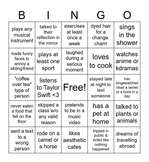 Bingo Card