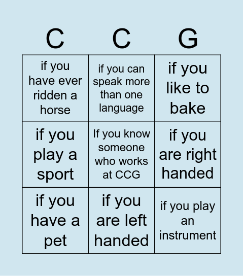 BINGO! Bingo Card