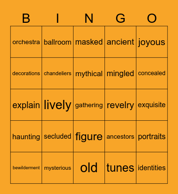 Halloween 2023 Bingo Card