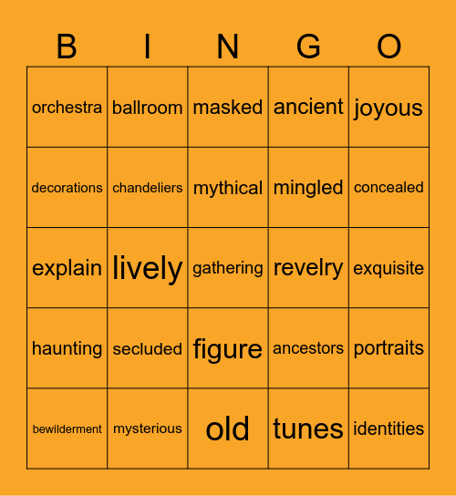 Halloween 2023 Bingo Card
