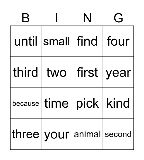 HFW Weeks 3-4 Bingo Card