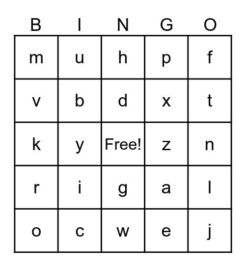 Appleseeds Unit 1 Sounds Bingo Card