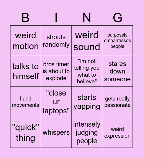 Doran Bingo Card