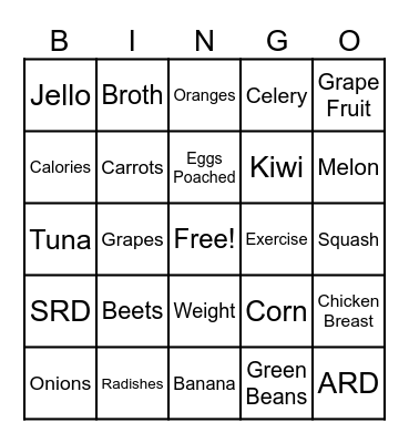 TOPS 345 Bingo Card