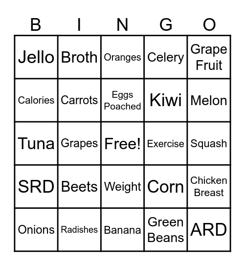 TOPS 345 Bingo Card
