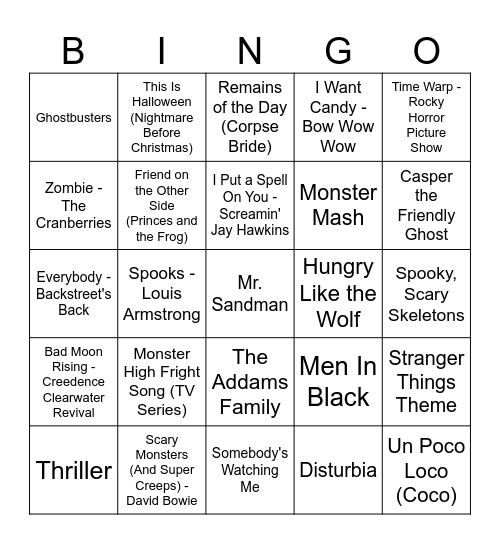 HaLlOwEeN Part 1 Bingo Card