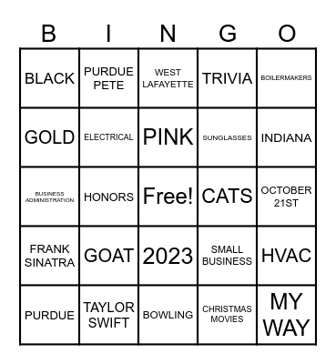 ALL ABOUT GRAD BINGO Card