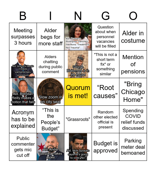 #ChiBudgetBingo2024 Bingo Card