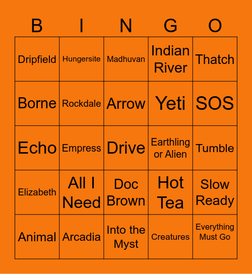 Eurogoose Bingo Card