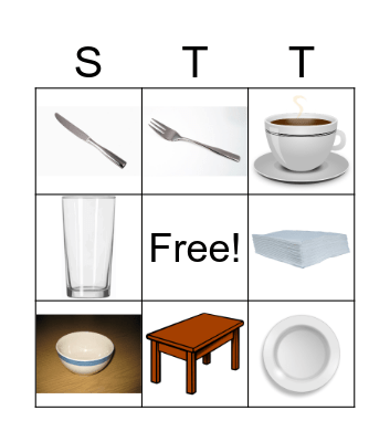Setting the Table Bingo Card