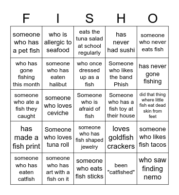 Fishy neighbors- Ashenfelter Marine Ecology 2023 Bingo Card