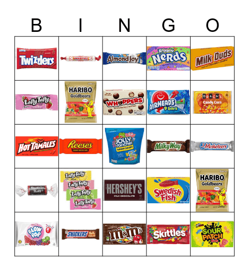 Candy Bingo Card