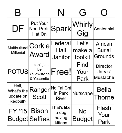 Find Your Park Bingo Card