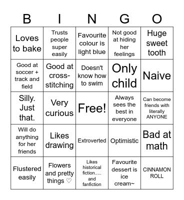Lily! Bingo Card