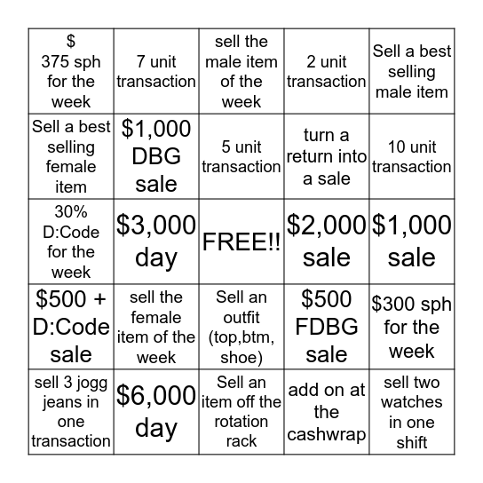 Bingo Card