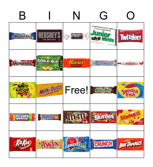 Candy Bingo Card