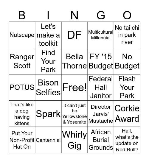 Find Your Park Bingo Card