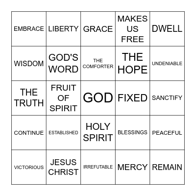 ABIDE IN TRUTH BINGO Card