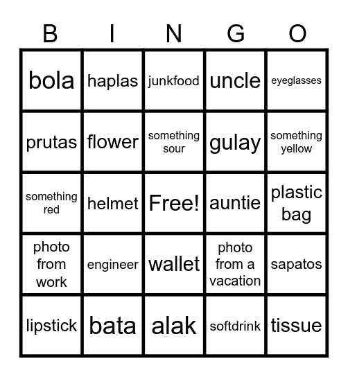 SCAM GAMES Bingo Card