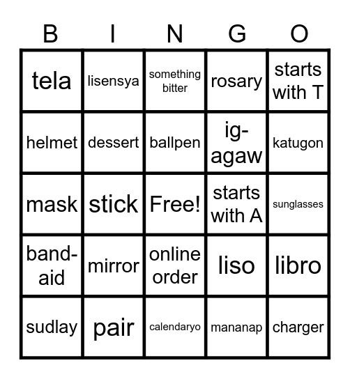 SCAM GAMES Bingo Card