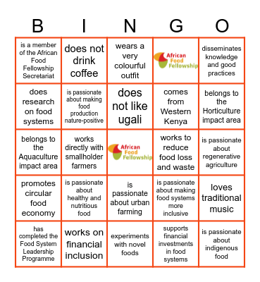 Someone who Bingo Card