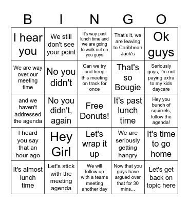 Nichole and Kirsten Bingo Card