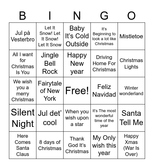 jul Bingo Card