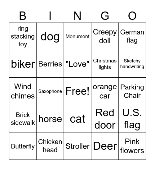 Walking Club Bingo! Bingo Card