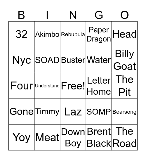 NYC March 17-19 jimmy stevens Bingo Card