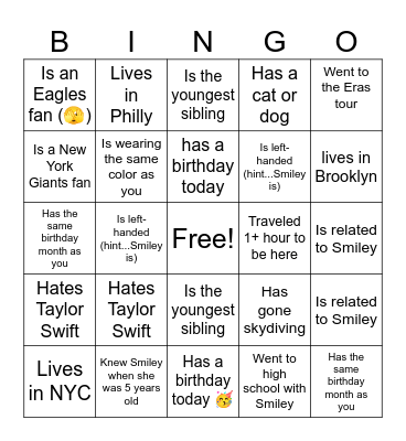 Find someone who... Bingo Card