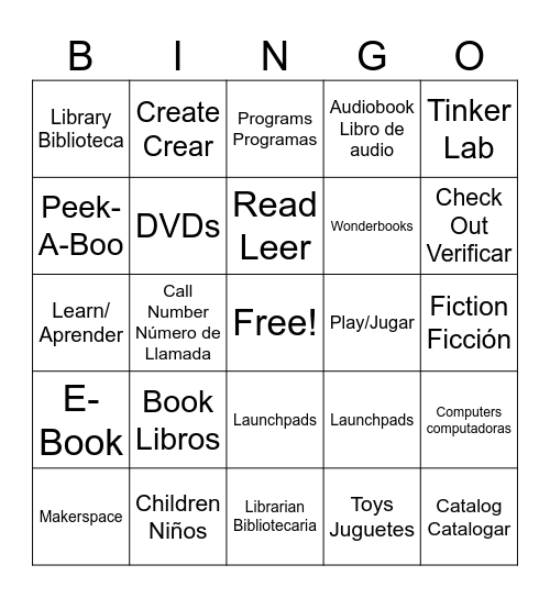 Patchogue-Medford Library Bingo Card