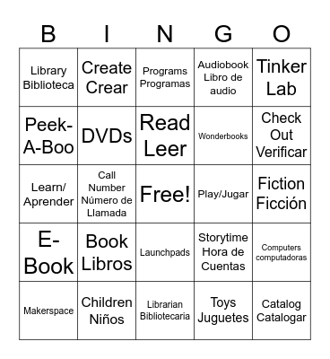 Patchogue-Medford Library Bingo Card