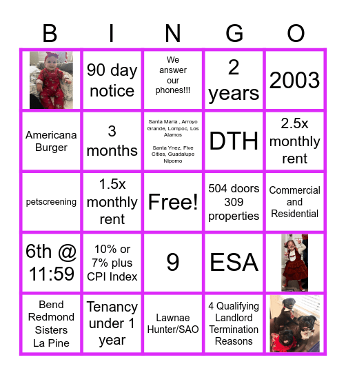 P L U S P M Bingo Card