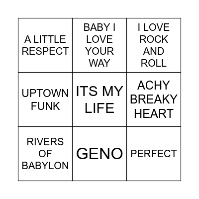 The Mix Tape Bingo Card