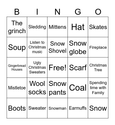 Winter Bingo Card