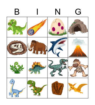 Jurassic Bingo Card