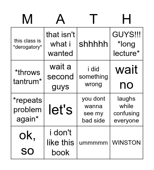 Mrs. Gorfinkel Bingo Remastered Bingo Card